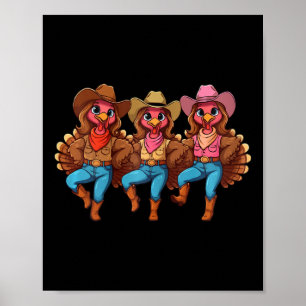 Tacksgiving Linjedans Matchande Familjegrupp Turki Poster