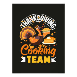 Tacksgiving Matlagningsteam Roligt Höstmiddag Fototryck