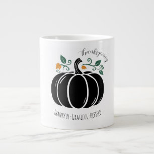 Tacksgiving,Tacksam Tacksam Välsignad Jumbo Mugg