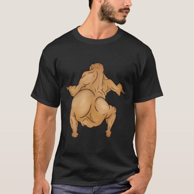 Tacksgiving Twerkey Basic Mörk T-Shirt (Framsida)