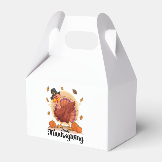 Tacksgiving-typografi presentlåda (Framsidan Sidan)