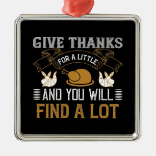 Tacksgiving - Var tacksam för lite Julgransprydnad Metall