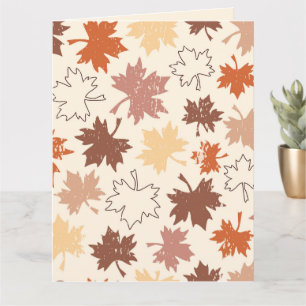 Tacksgivingdagen design, höstliga naturliga blad kort