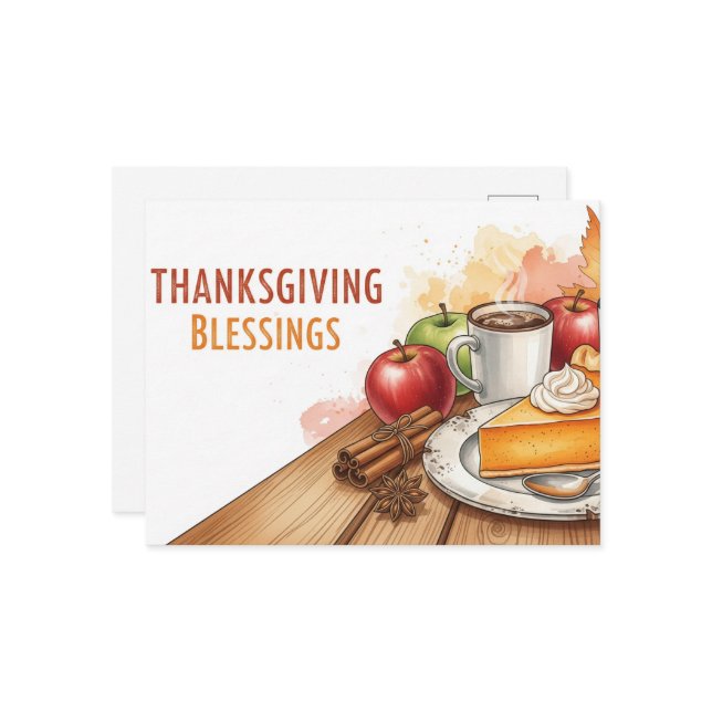 Tacksgivingdagen  vykort (Fram/Back In Situ)