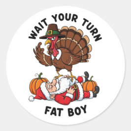 Tacksidig dekal för Thanksgiving Runt Klistermärke