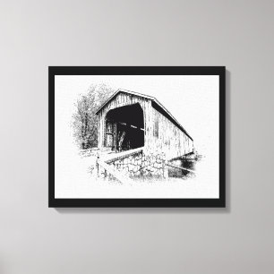 Täckt Bridge Art-utskrift Canvastryck