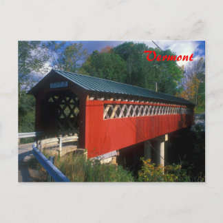 Täckt Bridge Vermont Vykort
