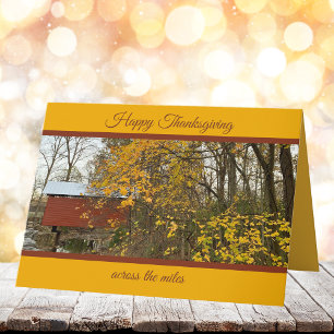 Täckt brons Thanksgiving över sjön Kort
