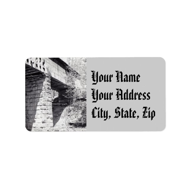 Täckt brygga adressetikett (Framsidan)