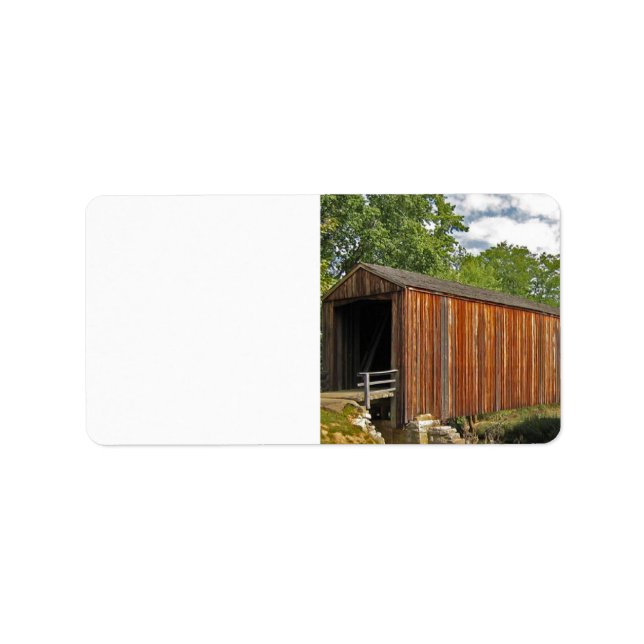 Täckt brygga adressetikett (Framsidan)