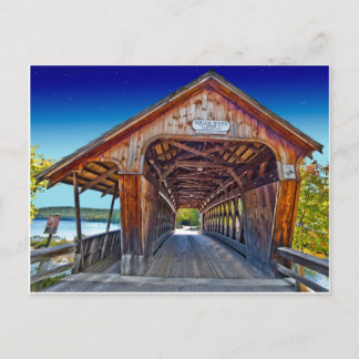 Täckt brygga | Squam River Bridge, Ashland, NH Vykort
