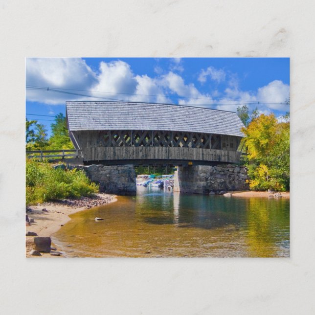 Täckt brygga | Squam River Bridge, Ashland, NH Vykort (Framsida)