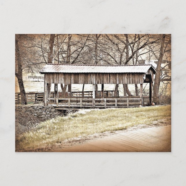 Täckt brygga vykort (Framsida)