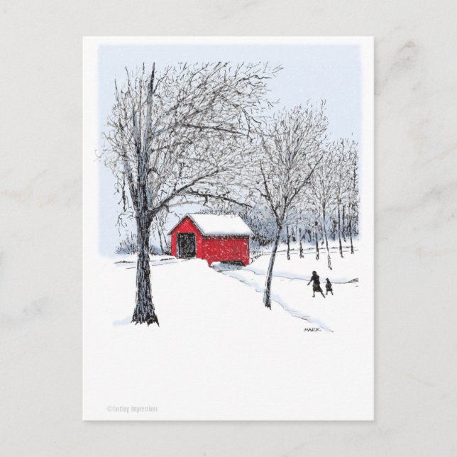 Täckt brygga vykort (Framsida)