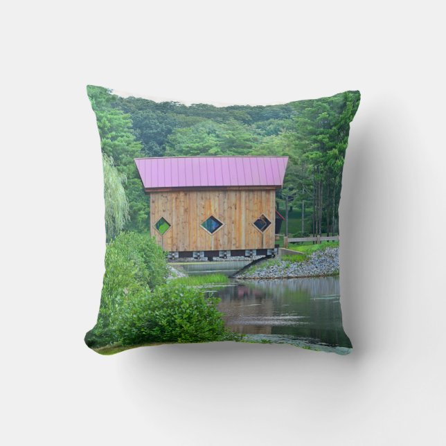 Täckt bryggfyllning kudde (Framsida)