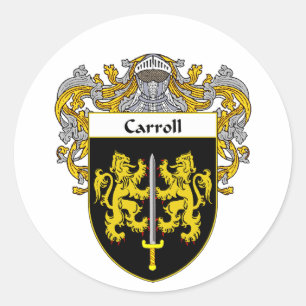 (Täckt) Carroll vapensköld, Runt Klistermärke