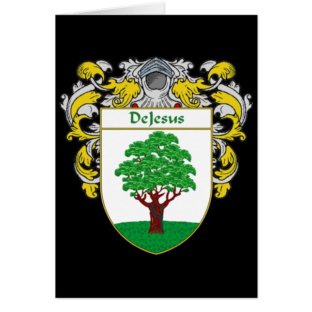 (Täckt) DeJesus vapensköld, Hälsningskort (Framsidan)
