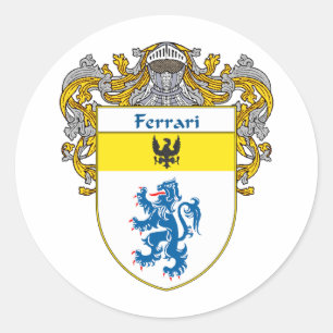 (Täckt) Ferrari vapensköld, Runt Klistermärke