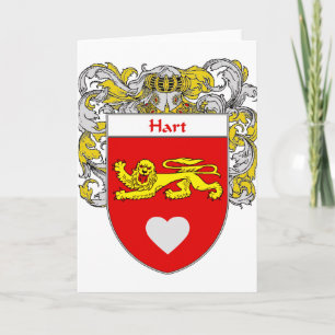 (Täckt) Hartvapensköld-/familjvapensköld, Helgkort