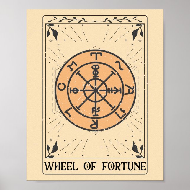 Täckt hjul på Fortune major arcana tarot Poster (Framsidan)