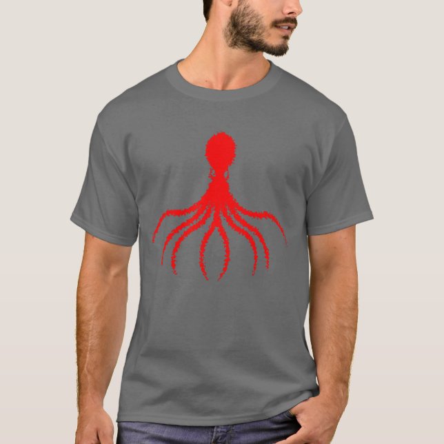 Täckt Octopus-design - Manar Basic T-Shirt (Framsida)