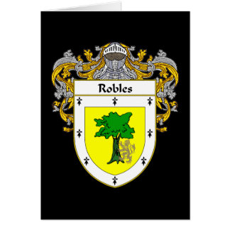 (Täckt) Robles vapensköld, Hälsningskort