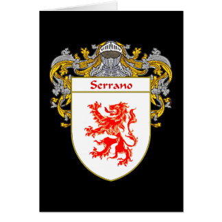 (Täckt) Serrano vapensköld, Hälsningskort