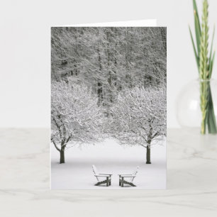 Täckt snö landskap kort