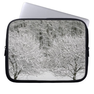 Täckt snö landskap laptop fodral