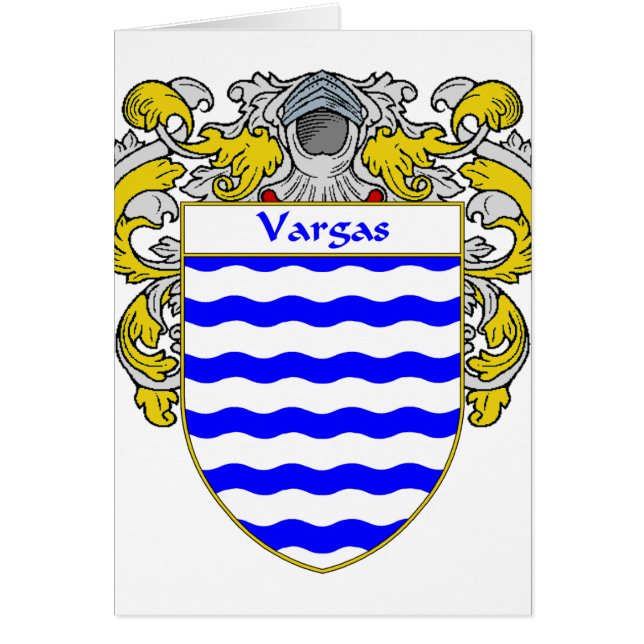 (Täckt) Vargas vapensköld, Hälsningskort (Framsidan)