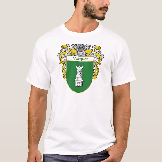 (Täckt) Vasquez vapensköld, T-shirt (Framsida)