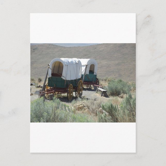 Täckta vagnar vykort (Framsida)