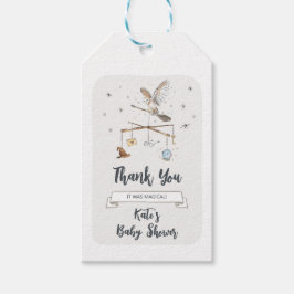 Tacktagg för trollkarlsbaby shower-present presentetikett