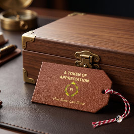 Tacktoken Classic Monogram Brun Presentetikett