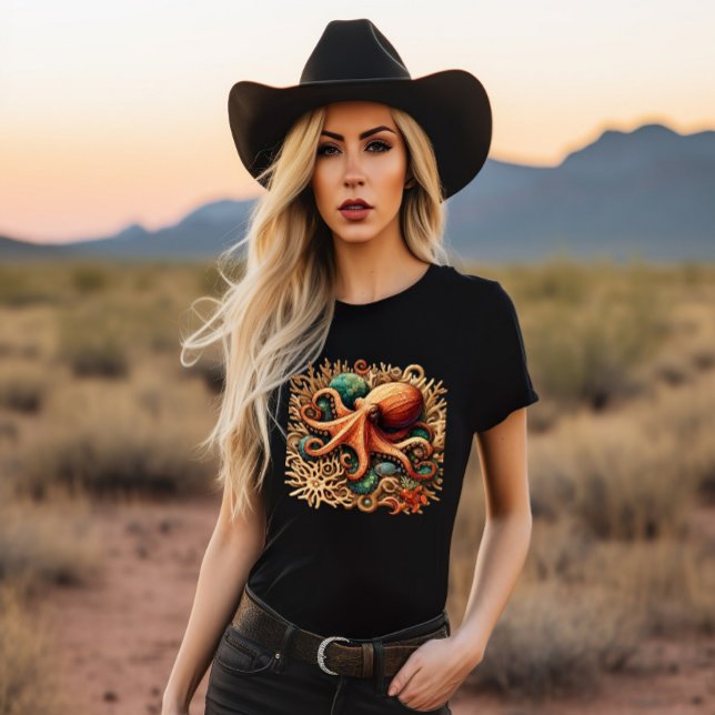 Täcktrummor för Octopus i Oceanen T Shirt (Skapare uppladdad)