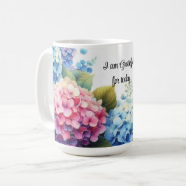 Tackvattenfärg Hydrangeas Kaffe kopp