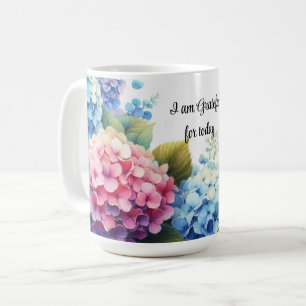 Tackvattenfärg Hydrangeas Kaffe kopp