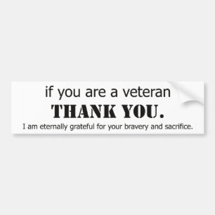 Tackveteran. Veteranappreciation. Bildekal