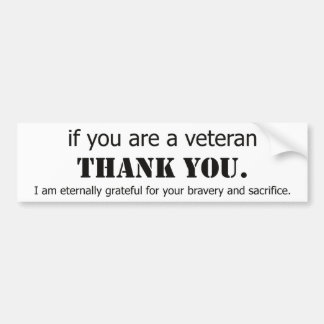 Tackveteran. Veteranappreciation. Bildekal