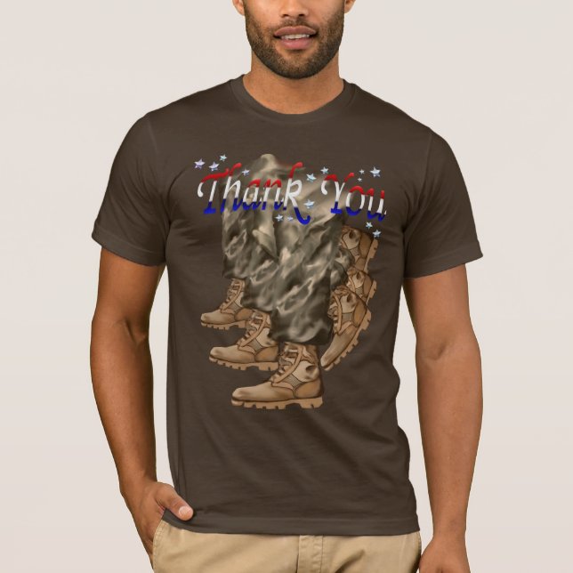 Tackveteranskjortor T-shirt (Framsida)