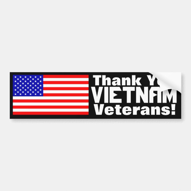 TackVietnam veteran! Bildekal (Framsidan)