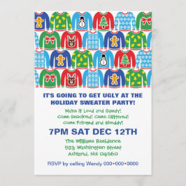 Tacky Helgdag Sweater Party Ugly Sweater Inbjudningar