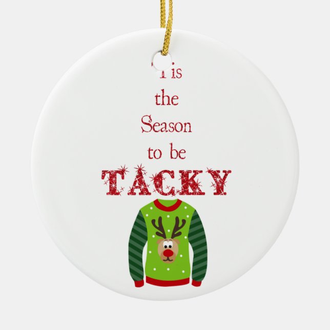 Tacky jul Sweater Ornament (Framsidan)