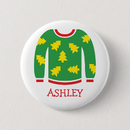 Tacky jul Sweater Party Namn bricka Knapp