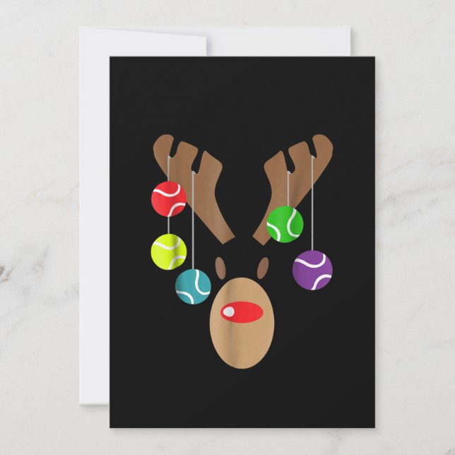 Tacky jul tennis Reindeer With Tennis Boll Spara Datumet (Framsida)