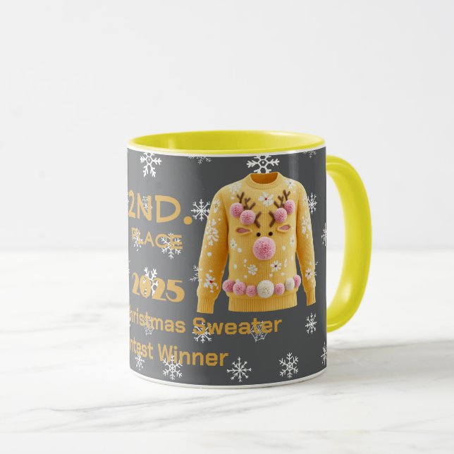 Tacky jultröja 2:a plats tävling vinnare  mugg (Framsida höger)