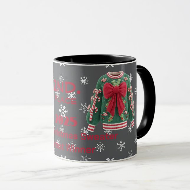 Tacky jultröja 2:a plats tävling vinnare  mugg (Framsida höger)