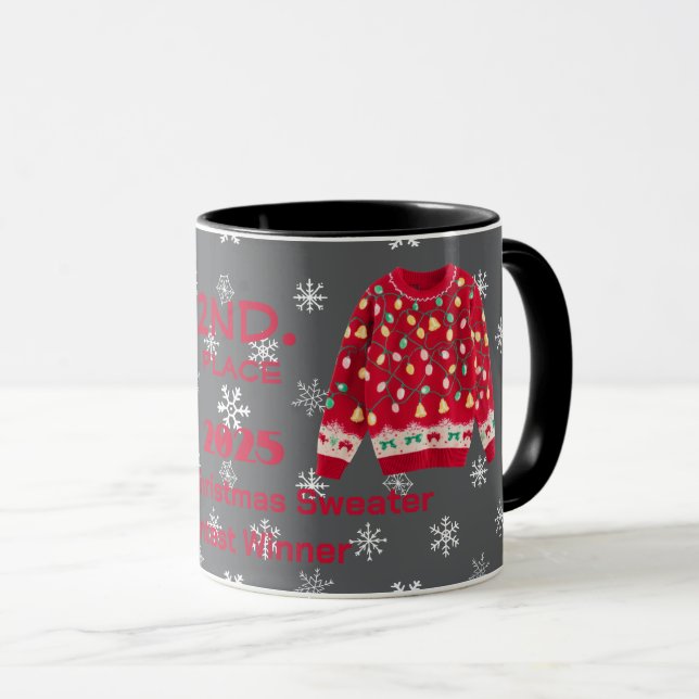 Tacky jultröja 2:a plats tävling vinnare  mugg (Framsida höger)