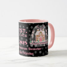 Tacky jultröja tävling vinnare mugg