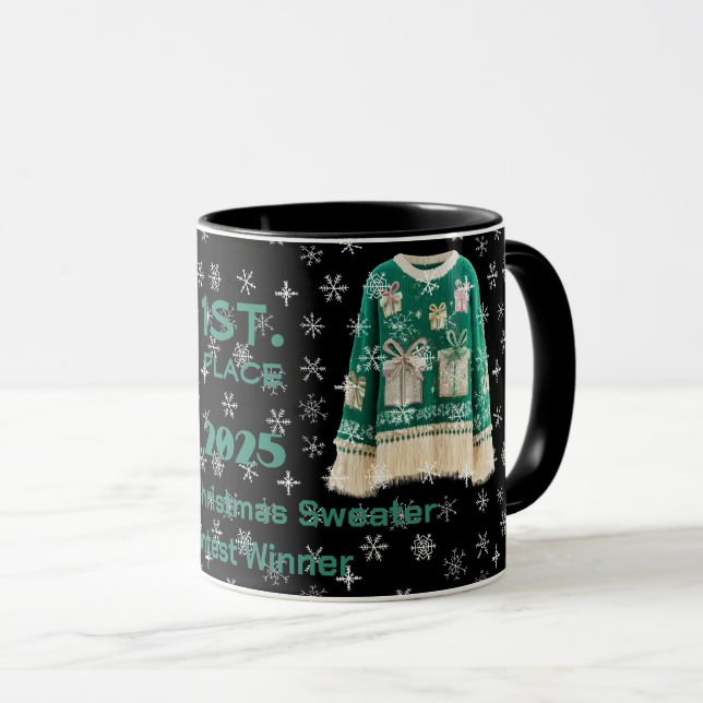 Tacky jultröja tävling vinnare mugg (Framsida höger)